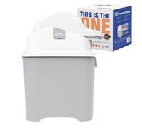 DIAPER CHAMP One - Poubelle à couches anti-odeurs, capacité 30 couches, sacs classiques, sans cassettes de recharge -Pro - haute qualité - Gris