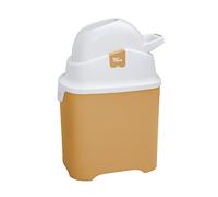 DIAPER CHAMP One Poubelle à couches anti-odeurs - Fonctionne avec les sacs poubelle traditionnels - Sans cartouches de recharge - Pour env. 30 couches - Jaune/blanc