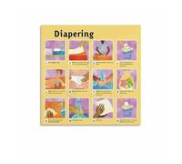 Diaper Changing Step by Step Guide Poster Baby Care Essentials Educational Wall Art for Nursery Daycare Parents 8 X 12 in