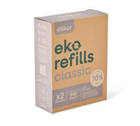 Diaper Dekor Lot de 2 recharges de seau à couches CLASSIC non parfumées, marquage exclusif de fin de doublure, rapide et facile à remplacer la plupart des systèmes de recharge économiques pour seaux