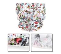 Diaper en Tissu Adulte Réutilisable Lavable Couches de Poche Réglables à Respiration pour les Personnes âgées et l'incontinence - Confort Super Absorbant pour la Maison et l'hôpital (dessert)