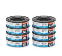 Diaper Genie Essentials Lot de 8 recharges rondes | Peut contenir jusqu'à 2560 couches pour nouveau-né | Caractéristiques d'un film continu non parfumé | Compatible avec les seaux Diaper Genie