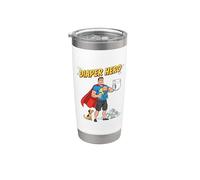 Diaper Hero Conception drôle de père de dessin animé Gobelet isotherme en acier inoxydable double paroi