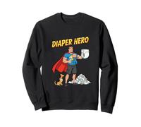 Diaper Hero Conception drôle de père de Dessin animé Sweatshirt
