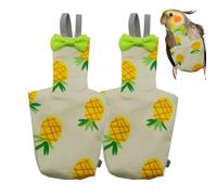 Diaper Oiseau - Vêtements de Couches d'oiseau réutilisables lavables | Couches d'oiseau pour perroquets | Coton à Feuilles fuites réglable pour Les Pochettes Budgeties Moines | 2 Pack Confortable