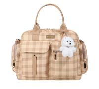 Diaper Tote Bag | With Handle Small Stylish Plaid Shoulder Pouch | Large Ca