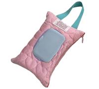 Diaper Wipe Holder - Quilted Diaper Dispenser Pouch, Twin-Layer Wipe Bag for Daily Commuting, Toiletry Storage Pack, Nursery Supply Clutch with Strap, Wet Tissue Case for Hygiene and Diapering