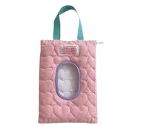 Diaper Wipe Holder - Quilted Dispenser Pouch For Care | Cotton Fabric With Closure, Portable Wet Tissue Storage Bag, Travel Organizer For Car Stroller Bathroom Camping Daily Use