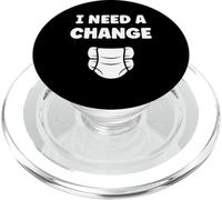 Diapers Minimalist Baby Parent Diaper i Need a Change PopSockets PopGrip pour MagSafe
