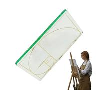Diapositive De Mesure Avec Une Coupe Dorée À La Peinture, Chercheur Pour Le Dessin, Visionneuse De Composition Dorée À La Visionneuse En Or, Outil De Composition Dorée Pour Le Triangle Doré Pour