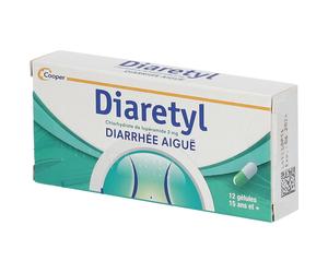 DIARETYL - Diarrhée aiguë Chlorhydrate de lopéramide 2mg à partir 15ans 12 gélules Capsule(S) pc(s)