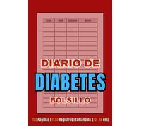 Diario de Diabetes Pequeño: Registro de Glucosa para Diabéticos | Seguimiento fácil de tu nivel de azúcar en sangre | Libro de Bolsillo A6 (10 × 15 cm), 1620 Entradas