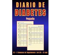 Diario de Diabetes Pequeño: Registro de Glucosa para Diabéticos | Seguimiento fácil de tu nivel de azúcar en sangre | Libro de Bolsillo A6 (10 × 15 cm), 120 páginas, 52+2 semanas
