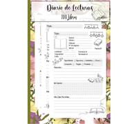 Diario de lecturas: Cuaderno de registro de lecturas perfecto para los amantes de los libros.Anota los 100 libros que has leído para no olvidarlos.A5.74