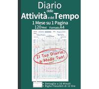 Diario delle Attività e del Tempo: Organizza il Tuo Mese su 1 Pagina per Gestire il Tempo e Raggiungere i Tuoi Obiettivi | 120 Mesi (10 Anni) Senza ... Produttività e Progetti | Formato A4 (Verde)