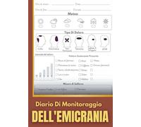 Diario Di Monitoraggio Dell'Emicrania: Agenda Delle Emicranie | Schede Giornaliere Per Tenere Traccia Di Dolore, Cause, Sollievo E Condizioni Atmosferiche