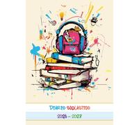 Diario Scolastico 2026-2027: Piccolo formato A5 per Bambini e Ragazzi con DSA, Dislessia, Disgrafia, ADHD | Righe Tratteggiate e Sobrietà Visiva | 1 ... Sovraccarico Visivo | Elementari e Medie