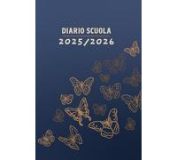 Diario Scuola 2025 2026 Farfalle: Agenda giornaliera da Settembre 2025 a Luglio 2026 Per Studenti Delle Scuole Medie e Superiori | Formato A5.