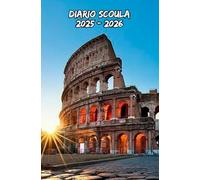 Diario Scuola 2025 2026 Roma: Planner settimanale appositamente progettato per gli studenti, con un layout che presenta una settimana per pagina
