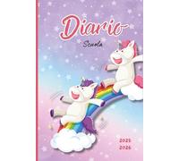 Diario Scuola Unicorno| Una Settimana per 2 Pagine: Agenda Scolastica Settimanale e Mensile | Da AGOSTO a Luglio