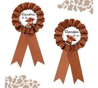 Diartpaint Pin'spour fête prénatale avec motif vache des Highlands, badges en fer blanc pour future grand-mère, décorations pour fête prénatale avec motif vache sacrée