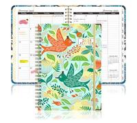 Diary 2025 - A5 Diary 2025 Week to View, January 2025 - December 2025,Diary 2025 A5 Week To View Full Year Planner with Strong Twin-Wire Binding, Hard Cover, Elastic Closure, Back Pocket