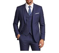 Diaryan Ensemble 3 pièces pour Homme, Coupe ajustée, Costume de Mariage, témoin de Mariage, Bal de Fin d'année, Smoking, Affaires, Formel, décontracté, Costume de mariée, Veste, Pantalon