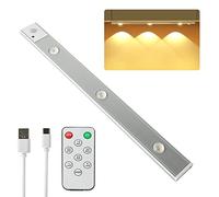 Diaryan Marque Amazon Lampe LED sous meuble de cuisine avec télécommande à intensité variable Éclairage d'armoire avec détecteur de mouvement Batterie Phare Barre lumineuse pour armoire à vin