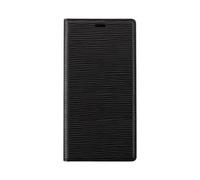 Diarycase 2.0 Coque clapet en cuir véritable avec support aimanté pour Apple iPhone 13, Noir Minuit