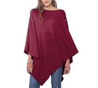 DiaryLook Poncho Écharpe, Foulard châle pour Femme Taille unique Bordeaux (83)