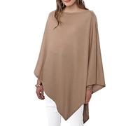 DiaryLook Poncho Femme Boutons Cachemire Châle Multiway Écharpe Kaki Kaki Taille Unique, Kaki, Taille unique