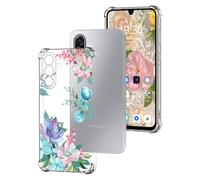DiaryTown Coque Compatible avec Samsung Galaxy A17, Motif Floral Transparent Housse Etui en Silicone Souple Clair résistante Protection Antichoc Coque pour Galaxy A17 5G / 4G - Fleur Lotus Colorée