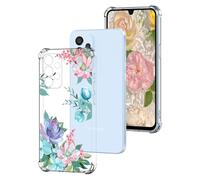 DiaryTown Coque Compatible avec Samsung Galaxy A33 5G, Motif Floral Transparent Housse Etui en Silicone TPU Souple Clair résistante Protection Antichoc Coque pour Galaxy A33 5G - Fleur Lotus Colorée