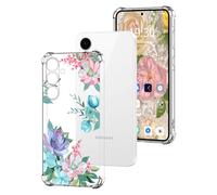 DiaryTown Coque Compatible avec Samsung Galaxy S25 FE 5G, Motif Floral Transparent Housse Etui en Silicone Souple Clair résistante Protection Antichoc Coque pour Galaxy S25 FE 5G - Fleur Lotus Colorée