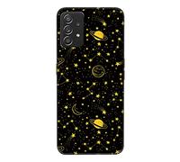 DiaryTown Coque pour Samsung Galaxy A33 5G Silicone Liquide Case avec Motif Animal Mince Noir Cover Doux Microfibre TPU Anti-Rayures Protection Bumper Antichoc Housse pour Samsung A33 5G - Étoile