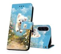 DiaryTown Coque pour Samsung Galaxy A57 5G Magnétique Protection Cover Multifonction Antichoc Silicone Housse Galaxy A57 5G Etui en Cuir PU Portefeuille Flip Case - Chien