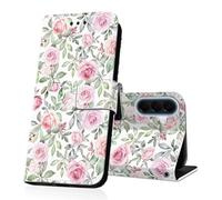 DiaryTown Coque pour Samsung Galaxy A57 5G Magnétique Protection Cover Multifonction Antichoc Silicone Housse Galaxy A57 5G Etui en Cuir PU Portefeuille Flip Case - Roses Pink