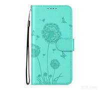 DiaryTown Coque pour Samsung Galaxy A57 5G Pissenlit Housse étui Cuir PU Protection Pochette Rabat Portefeuille Flip Case Stand Antichoc Porte Magnétique Coque pour Galaxy A57 5G - Vert Clair