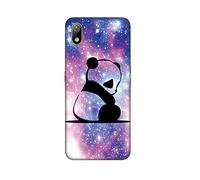 DiaryTown pour Coque Huawei Y5 2019 / Honor 8S, Etui Noir en Silicone Souple avec Motif Animal Mince Slim TPU Gel Bumper Antichoc Case Housse de Protection pour Huawei Y5 2019, Panda