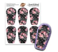 Diasticker Dexcom G6 Lot de 9 Autocollants pour capteur Noir Floral