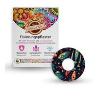 Diasticker® Pansements à motif pour capteur Freestyle Libre 3 (10 pièces, Stars of the Universe) | Imperméable - Doux pour la peau - Respirant - Tenue forte | Pansements de fixation