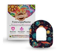Diasticker® Pansements pour Omnipod (10 pièces, Stars of the Universe) - Imperméables - Doux pour la peau - Respirants - Tenue forte - Pansements de fixation auto-adhésifs - Fixation des pods