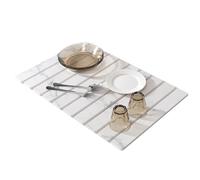 Diatomaceous Bath Mat, Foldable Absorbent Pad, Quick-Drying, Non-Slip Backing, 16x12 inch for Kitchen Counter, Sink, Laundry Room, RV, Bathtub, Sauna, Doorway, Bathroom