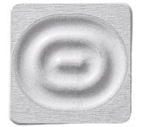 Diatomaceous Earth Coaster 10cm Fast Absorbent White(Square Medium gray)