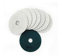 DIATOOL 8 Pcs/Lot DE 10,2 cm Diamant Humide Tampons de Polissage Souple Blanc Bond pour marbre Granite Disques abrasifs Meule Diamètre 100 mm Grit 800 Blanc