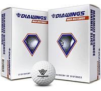 DIAWINGS W Balles de Golf Distance maximale Anti-Slice, Low Spin, Coups Droits | Demi-douzaine X 2, 12 balles | Blanc, Rose, Orange, Jaune (Blanc)