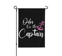 Dib On The Captain Flag Dib On The Captain Garden Flag Drapeau de jardin personnalisé 12 x 18 double face pour décorations extérieures de vacances