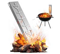 Dibaful Planche à saumon flambé en acier inoxydable pour brasero et barbecue sphérique, barbecue, foyer, brasero, planche à saumon flambé avec support, fonction réversible à 180 °, 5 positions