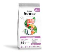 Dibaq Sense Cat Grain Free Delicious. Aliment Sec pour Chats. Nourriture complète, 100% Naturelle, sans céréales avec Poisson et Dinde (Fish & Dinde) 1,5 kg