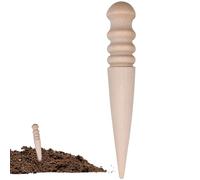 Dibbler Outil de jardinage - Ensemble d'outils de transplantation, kit d'entretien des grasses | Plantoir manuel de jardin avec mesures et poignée en bois en acier inoxydable pour pot de